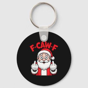 Rolig F-caw-f Tomte Mellanfinger Sarksastisk Jul P Nyckelring