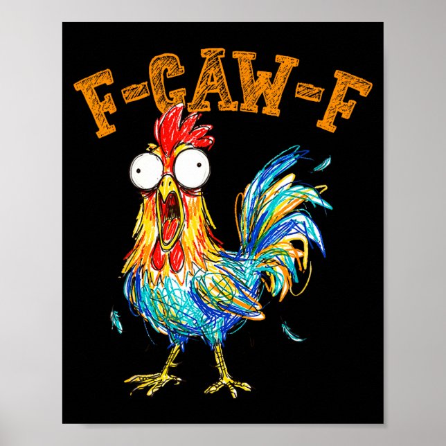 Rolig F Caw F Tupp Fcawf Kyckling Flüsterare Fawk Poster (Framsidan)