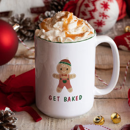 Rolig Få Bakad Pepparkaksgubbe Helgdag Citat Två-Tonad Mugg