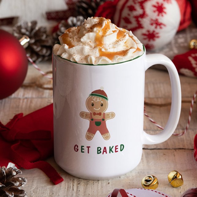 Rolig Få Bakad Pepparkaksgubbe Helgdag Citat Två-Tonad Mugg (Skapare uppladdad)