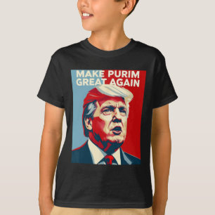 Rolig Få Purim Större Igen Purim Kostym Trump L T Shirt
