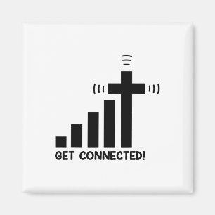 Rolig Få Uppkopplad Jesus Kristus Kristet Tro I Magnet