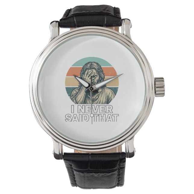 Rolig Facepalm Vintage Gravyr Citat Design_1 Armbandsur (Framsida)