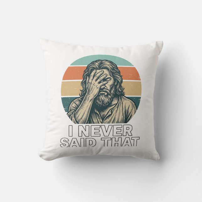 Rolig Facepalm Vintage Gravyr Citat Design_1 Kudde (Framsida)