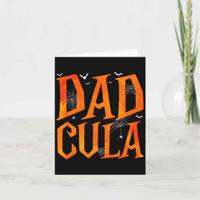 Rolig Fader Drakula Halloween Pappakostym Mamma Mo Kort (Framsida)