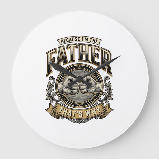 Rolig Fader Knuff Gammal Gravering Tröja Des Stor Klocka (Framsida)