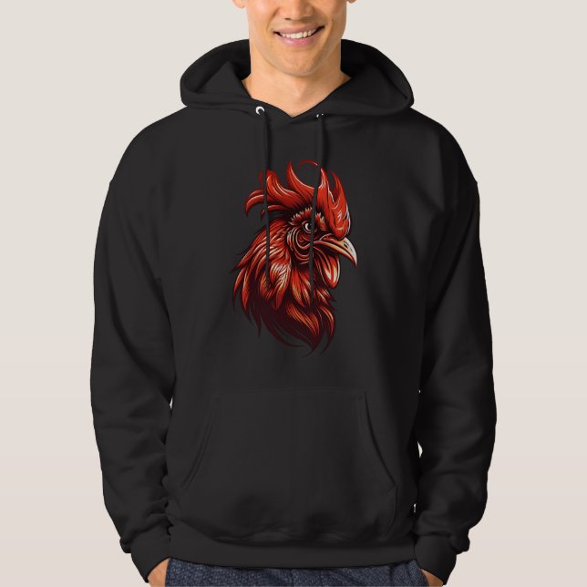 Rolig faderdag present till kycklingpappa  hoodie (Framsida)