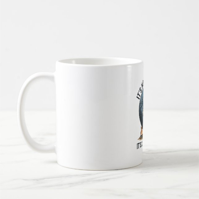 Rolig faderlig björn camping vektor design_1 kaffemugg (Vänster)