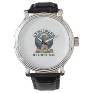Rolig faderlig björn camping vektordesign_1 armbandsur