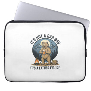 Rolig faderlig björn camping vektordesign_1 laptop fodral