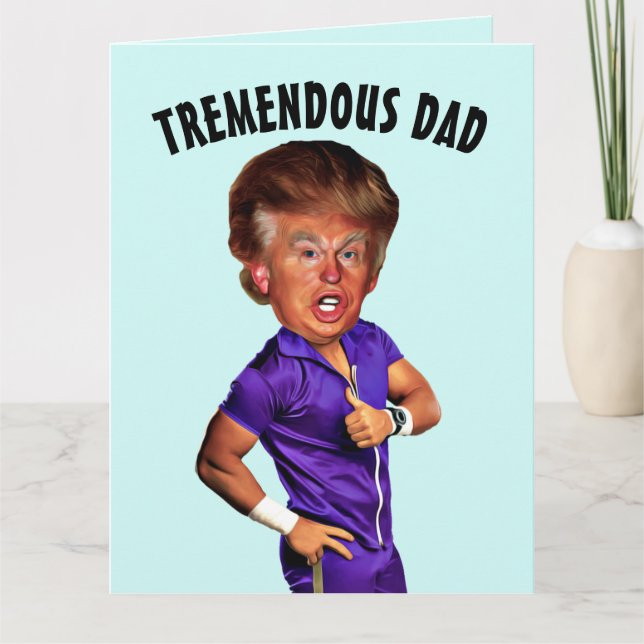 ROLIG FADERNSDAGSKORT MED TRUMP KORT (Framsida)