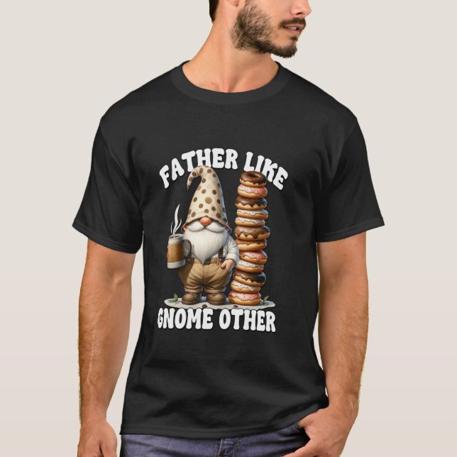 Rolig faderpun för män Grumpy pappa Gnome kaffe A T Shirt (Framsida)