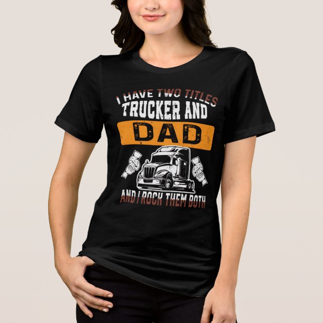 Rolig fadersdag för lastbilsförare 2026 t shirt (Framsida)