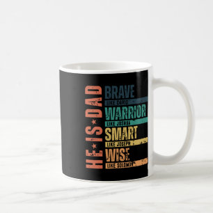 Rolig fadersdag Han är pappa modig som David män  Kaffemugg