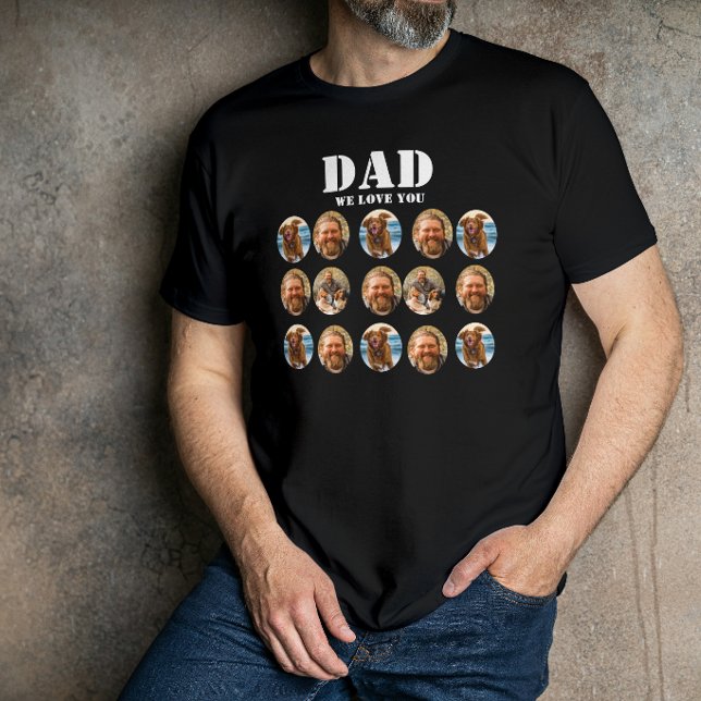 Rolig fadersdags fotokollage med ansikte t shirt (Skapare uppladdad)