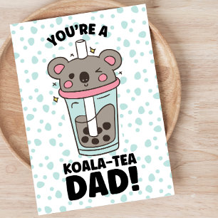 Rolig fadersdags koala-te fader skämt ordlek helgkort