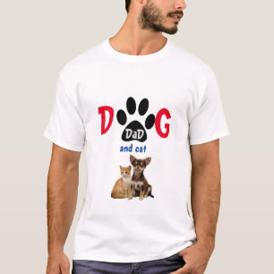 Rolig fadersdags t-shirt för hund- och kattpappa