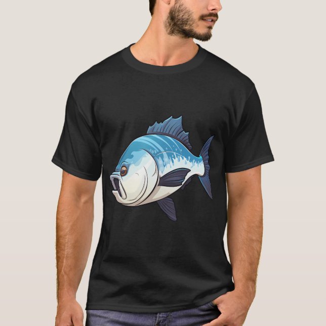 Rolig fadersdagsfisketräja - Bra saker kom T Shirt (Framsida)