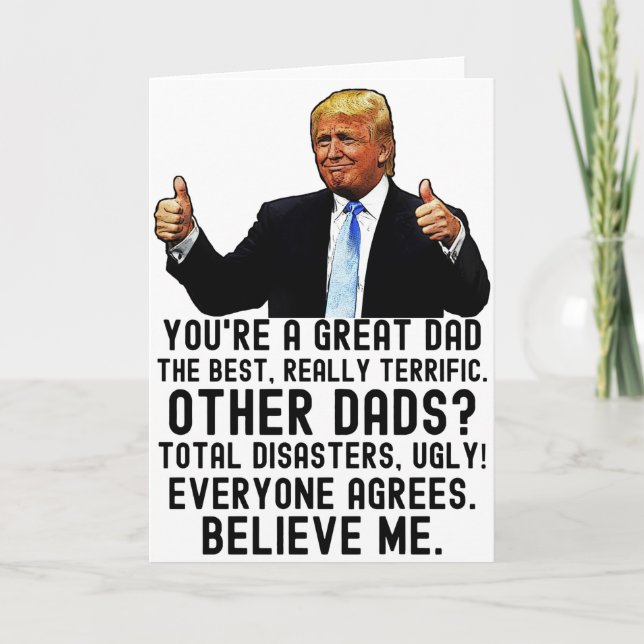 Rolig fadersdagskort till Trump Kort (Framsida)