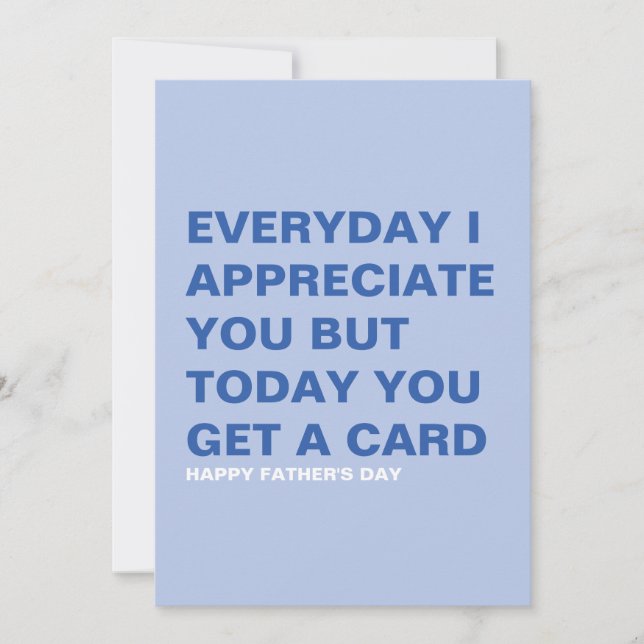 Rolig fadersdagspresent för honom och pappa kort (Framsida)