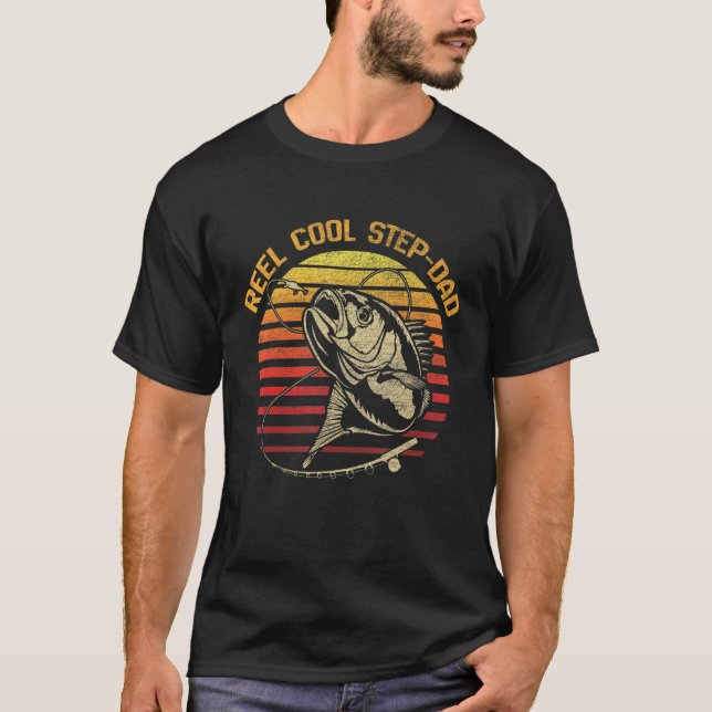 Rolig fadersdagspresent för män Fiskrulle Cool sty T Shirt (Framsida)