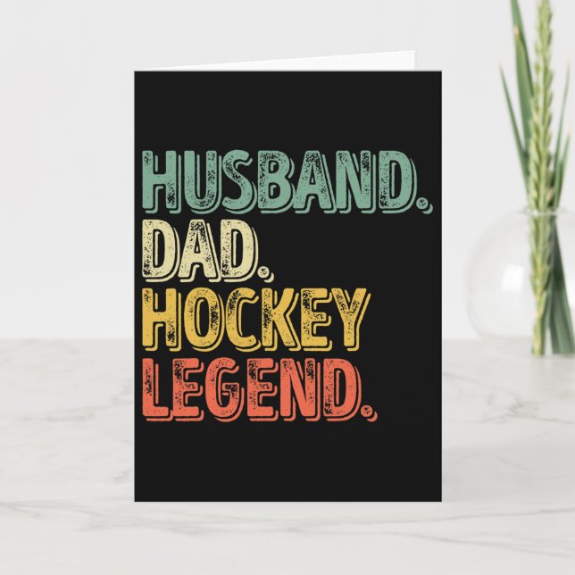 Rolig fadersdagspresent för pappor som är hockeyle kort (Framsida)