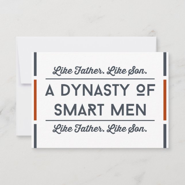 Rolig fadersdagspresent, typografi Smart Pappa Kort (Framsida)