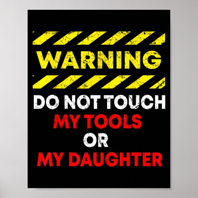 Rolig fadersdagspresentappa till pappa Varning N Poster (Framsidan)