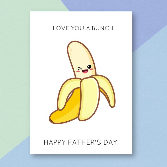 Rolig Fadersdagspresentkort med Pun om Banan Frukt Kort (Skapare uppladdad)