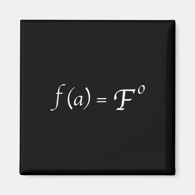 Rolig Fafo-matekvation Nyhet Matematiklärare  Magnet (Framsidan)
