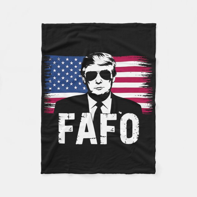 Rolig Fafo Trump Foto 1  Fleecefilt (Framsidan)