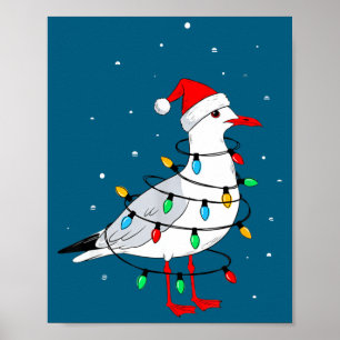Rolig Fågel Måsfågel Jul Djurälskare Poster