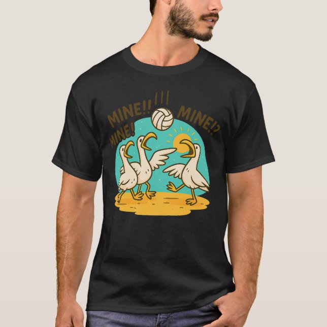 Rolig Fågel som Spelar T Shirt (Framsida)