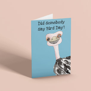 Rolig Fågeldag Födelsedag Kort