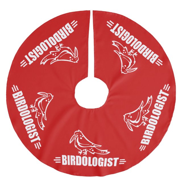 Rolig Fågelskådare Julgransmatta Borstad Polyester (Framsidan)