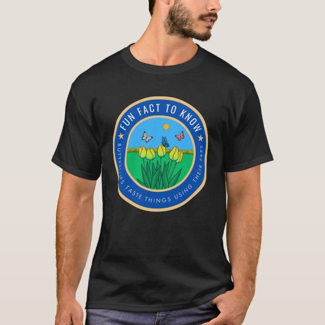 Rolig fakta att veta om fjärilar t shirt (Framsida)