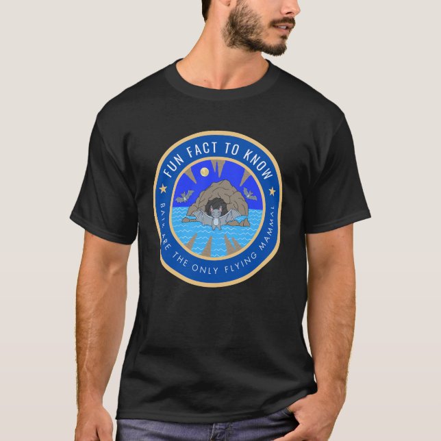 Rolig fakta att veta om fladdermöss t shirt (Framsida)