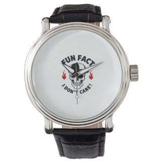 Rolig Fakta Jag Bryr Mig Inte Roligt Skelett Citat Armbandsur
