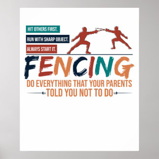 Rolig Fäktning Fäktare Tee - Allt Dina Föräldrar Poster