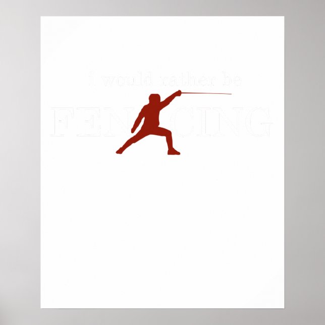 Rolig fäktning jag skulle hellre fäkta 2 poster (Framsidan)