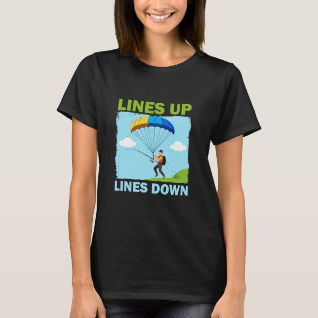 Rolig Fallskärmsfiske T Shirt (Framsida)