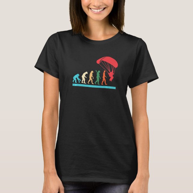 Rolig fallskärmshoppning Evolution T Shirt (Framsida)