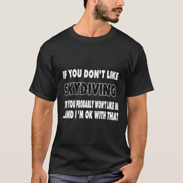 Rolig Fallskärmsparachut T Shirt (Framsida)