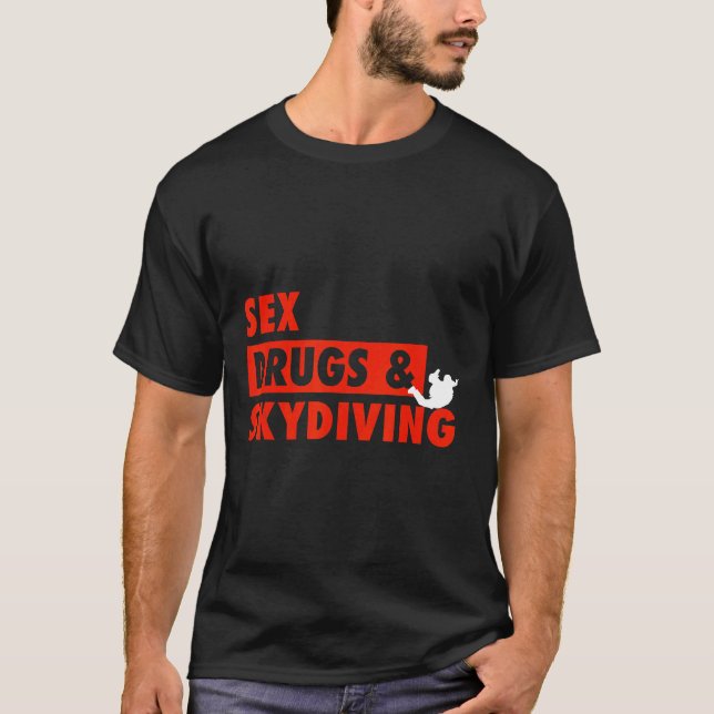 Rolig Fallskärmspresentidé T Shirt (Framsida)