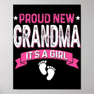 Rolig familj köns uppenbarande stolt ny mormor Det Poster