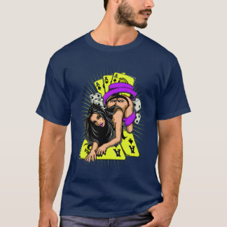 Rolig familj-Sey Flickor Game Card T Shirt