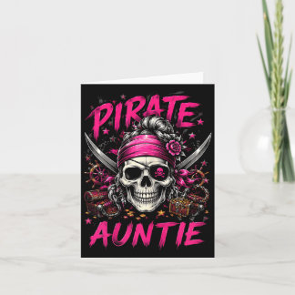 Rolig familj skalle pirat faster jolly roger kort