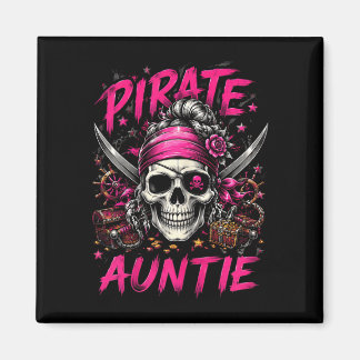Rolig familj skalle pirat faster Jolly Roger Magnet