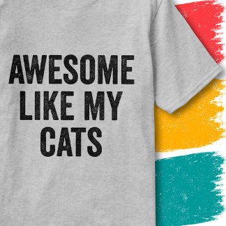 Rolig Familjecitat Vintage Awesome Liksom Mina Kat T Shirt