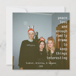 Rolig Familjedrama Foto Julkort